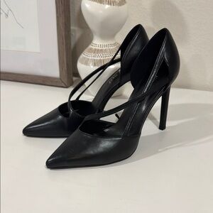 Nine West Black Strappy Heels